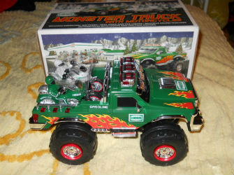 2007 Hess Monster Truck with Motorcycles Hess Holiday Toys